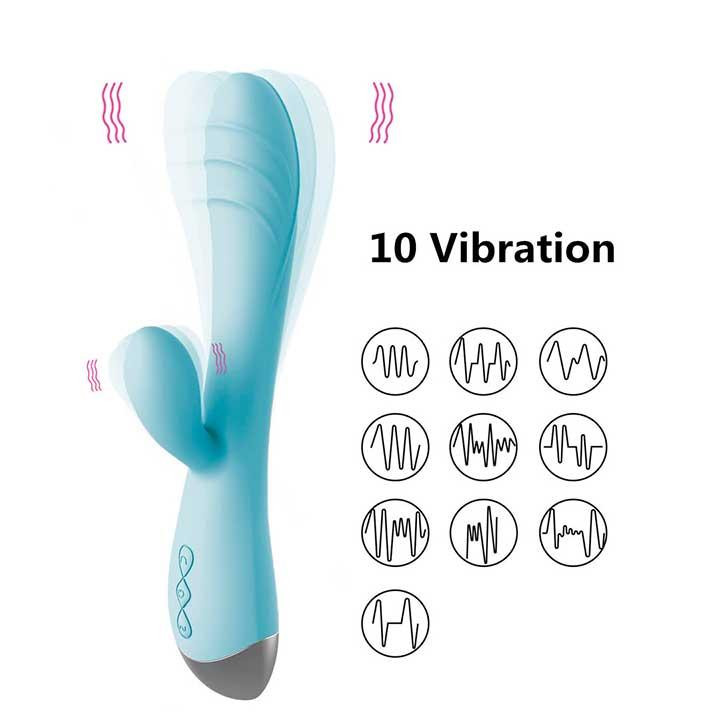 Вибратор кролик для клитора и точки G USB - Голубой – Вибраторы Винница - изображение 2