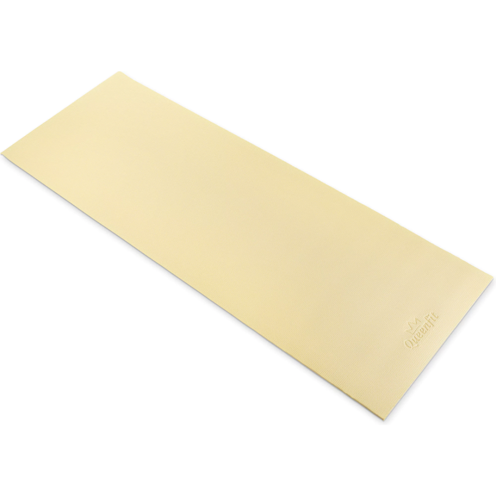 Килимок (мат) для фітнесу та йоги Queenfit 0,5см жовтий Київ - фото 2