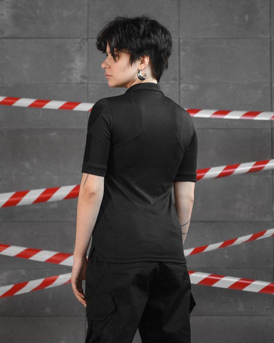 Женское поло black НП4951 Одесса - изображение 5