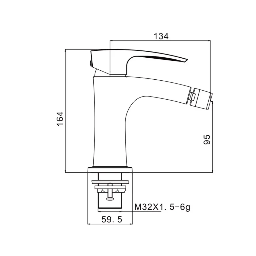 Змішувач для біде GAPPO G5007-6 чорний Київ - фото 4
