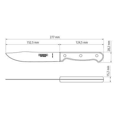 Кухонний ніж Tramontina Polywood Meat 152 мм Червоне Дерево (21126/176) Вінниця