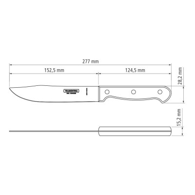 Кухонный нож Tramontina Polywood Meat 152 мм Червоне Дерево (21126/176) Винница - изображение 2