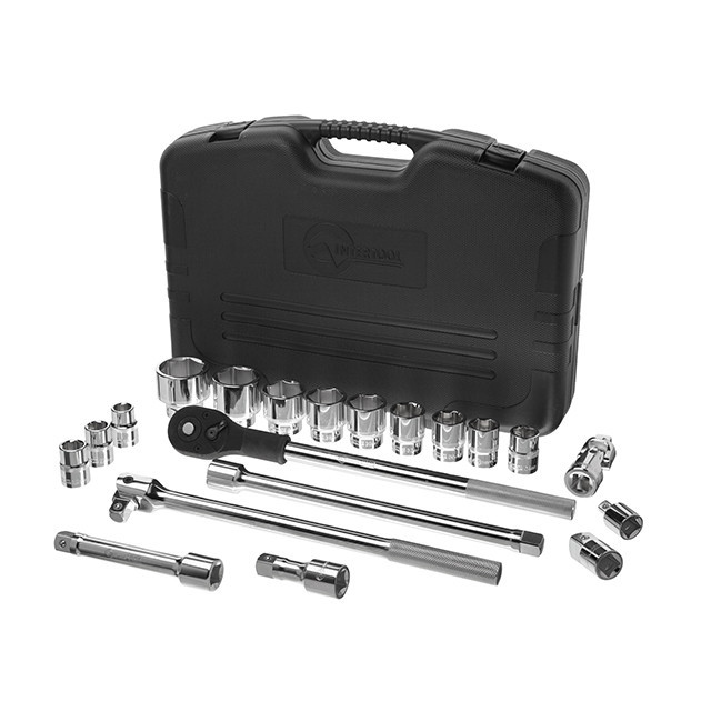 Набір інструментів INTERTOOL 3/4 дюйма, 20 предметів, гол.19-50мм - хром-ванадієвий набір Львів - фото 6