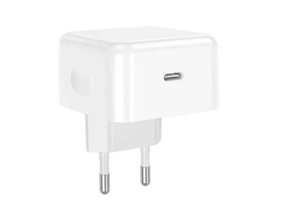 Мережевий зарядний пристрій PD Type-C C161A 3A/PD40W/QC3.0 білий ТМ HOCO Київ - фото 1