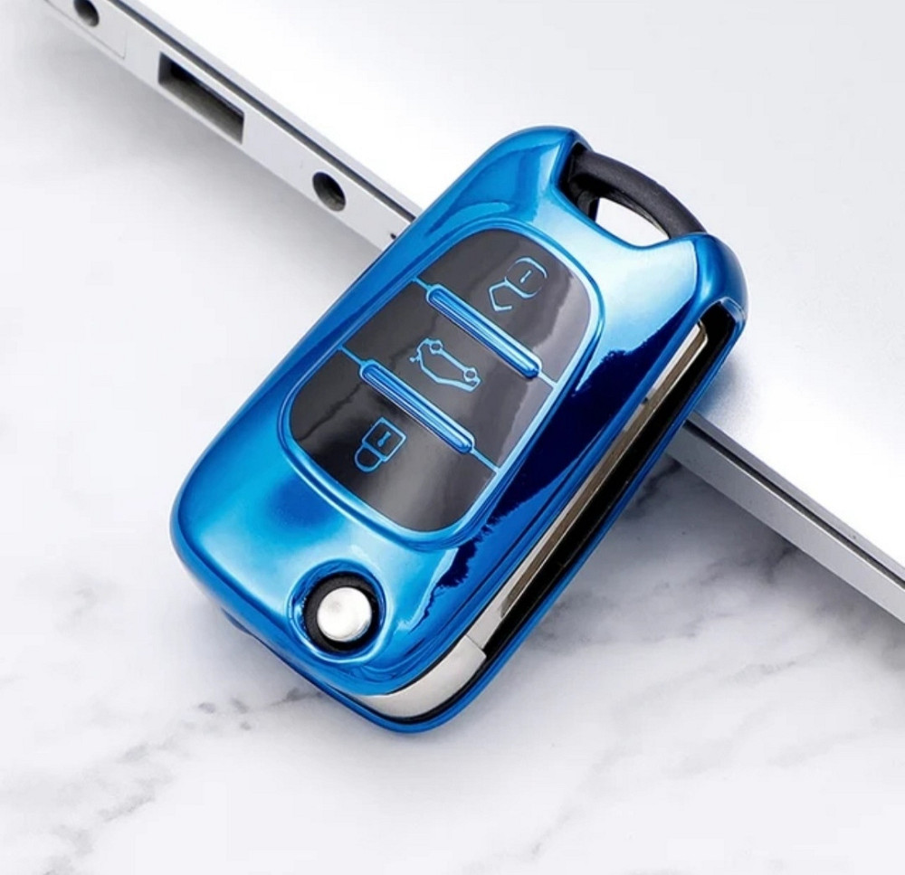 Захисний чохол для автомобільного ключа Hyundai Kia Синій Смела - изображение 4
