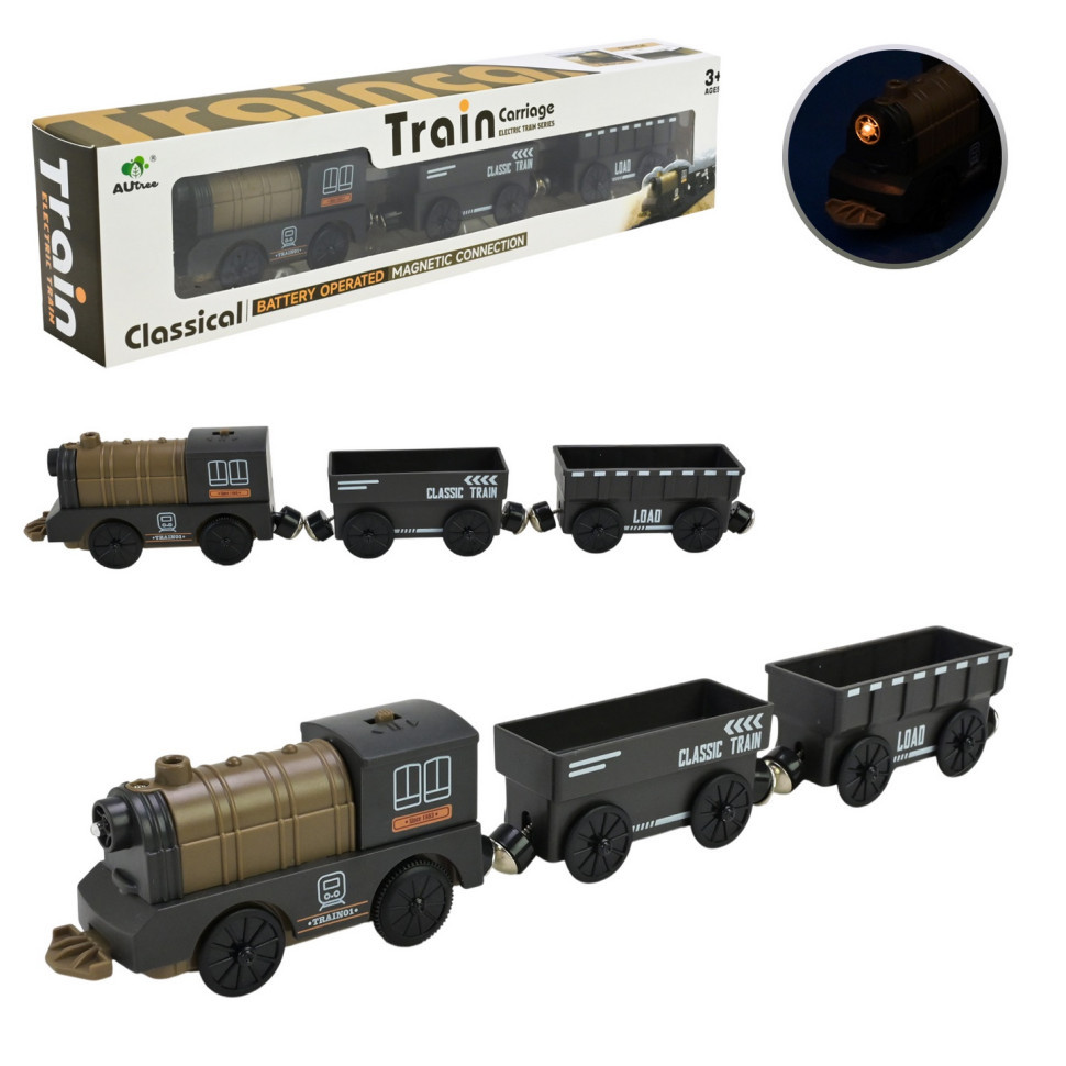 Детский игровой поезд AUtree AU8880, 2 магнитных вагона, на батарейках Винница - изображение 2