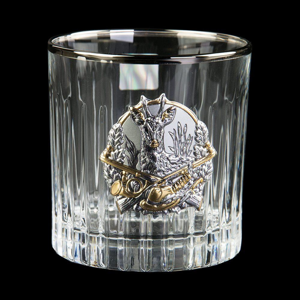 Набір для віскі «Полювання» Boss Crystal, графин та 6 келихів, платина, срібло, золото, кришталь Рівне - фото 8