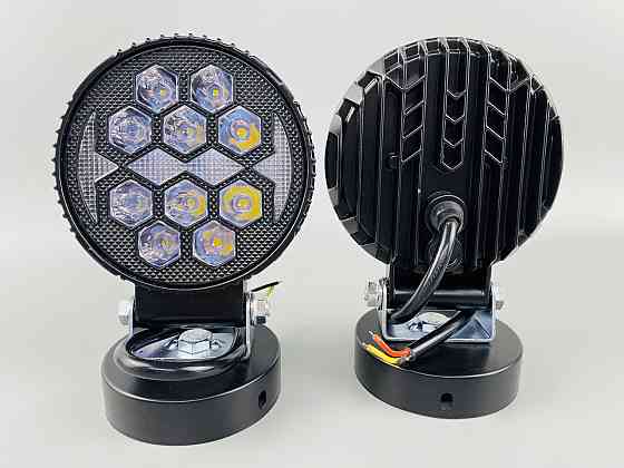 Фара LED кругла 14led chip 9-80V алюмінієвий корпус, кріплення, повітряний клапан Мукачево