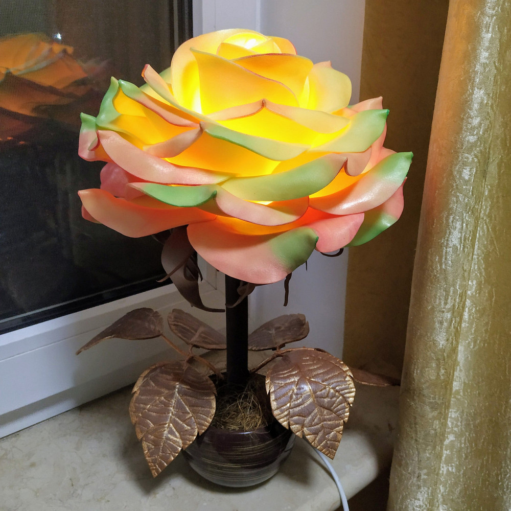 Світильник-нічник "Райдужна троянда" Дніпро - фото 1