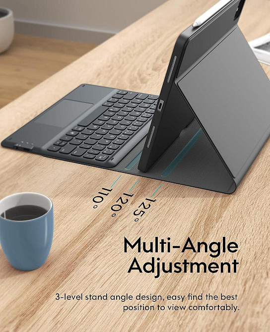 Чохол-книжка з клавіатурою для iPad Air 11-inch(M2) 2024/ iPad Air 5 2022/Air 4 2020 10.9/iPad 4-го покол. 10.9 / iPad Pro 11 2018 Дніпро - фото 8