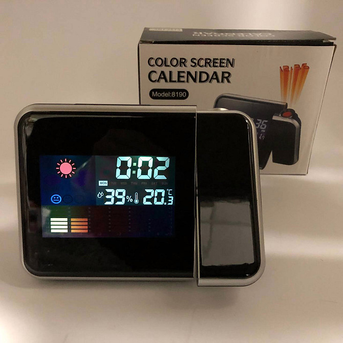 Часы с функцией влажности DS-8190 2573, Настольные электронные часы с подсветкой Лед настольные EZ-70 Львов - изображение 8