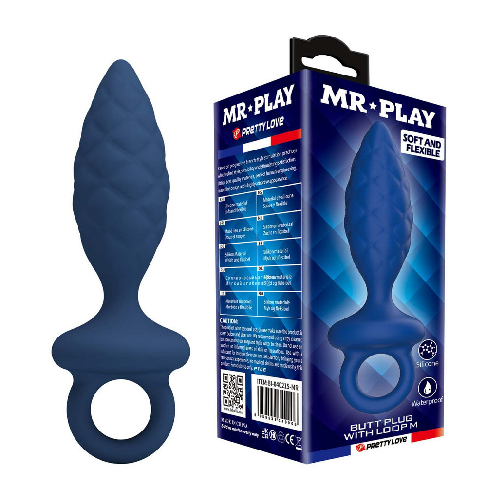 Анальна пробка MR.PLAY - Butt Plug with Loop Size M, BI-040215-MR Sex Aura Київ - фото 1