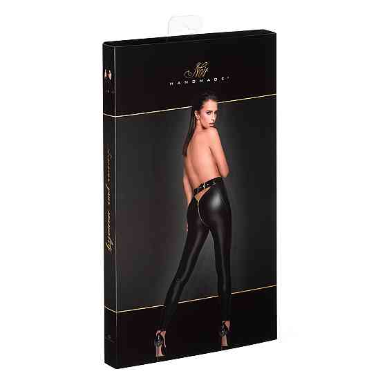 Брюки женские виниловые на молнии Noir Handmade F217 черные, XL Sex Aura Киев