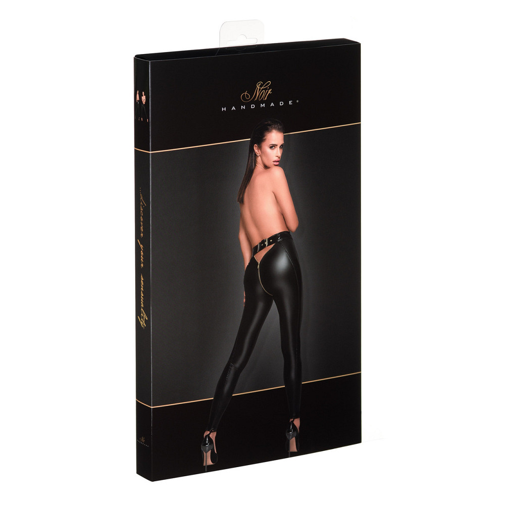 Брюки женские виниловые на молнии Noir Handmade F217 черные, XL Sex Aura Киев - изображение 5