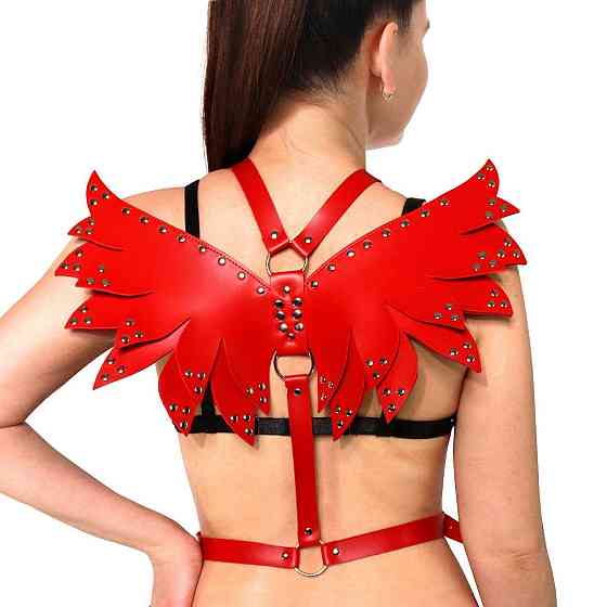 Жіноча портупея Art of Sex - Wings червона L-2XL, екошкіра Sex Aura Київ