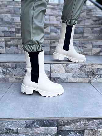 Черевики жіночі GREMMY бежеві натуральна шкіра зима висота 20 см (4288) 38р.39р. Коломыя