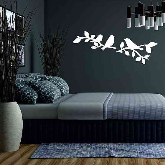 Декоративне настінне Панно  «Птахи» , Декор на стіну 70*27 см, Білий Київ