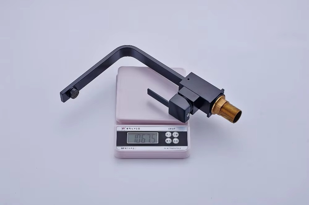 Змішувач для кухні з латунний, з нержавіючої сталі з бічним важелем, колір чорний Кам'янець-Подільський - фото 4