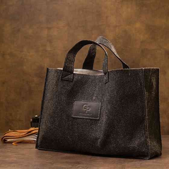 Кожаная мужская сумка GRANDE PELLE 11430 Коричневый Киев