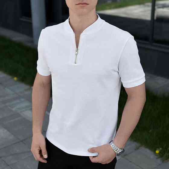 Мужское белое поло Pobedov Nexus Киев