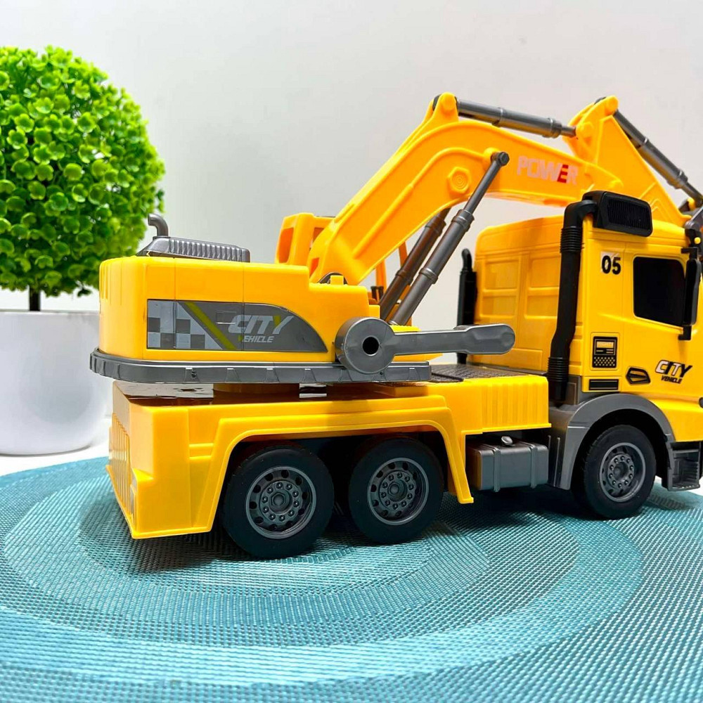 Машинка будтехніка на радіокеруванні акумулятор підсвічування рухомі деталі Жовта (YJ-113-1-2) Чернігів - фото 3