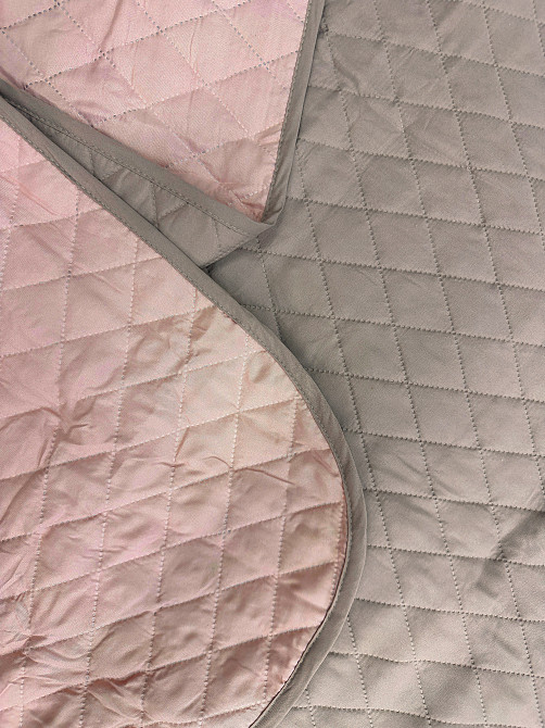 Покрывало двустороннее Decorator Microfiber ромб 140х215 см какао с розовым (85-002) Киев - изображение 3