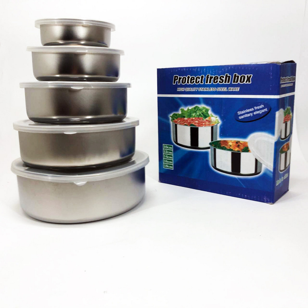 Набор пищевых контейнеров Unique UN-1515 5 шт из нержавеющей стали DQ-84 Львов - изображение 2