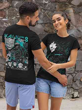 Футболка для мальчика аниме Каиджу Но Мина Схиро оверсайз (рост от 165 до 180 ) Черний AnimeJ0028m Днепр