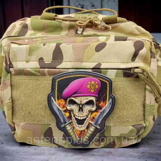 Череп в берете Отдельный полк Президента Украины объемный шеврон / патч Киев