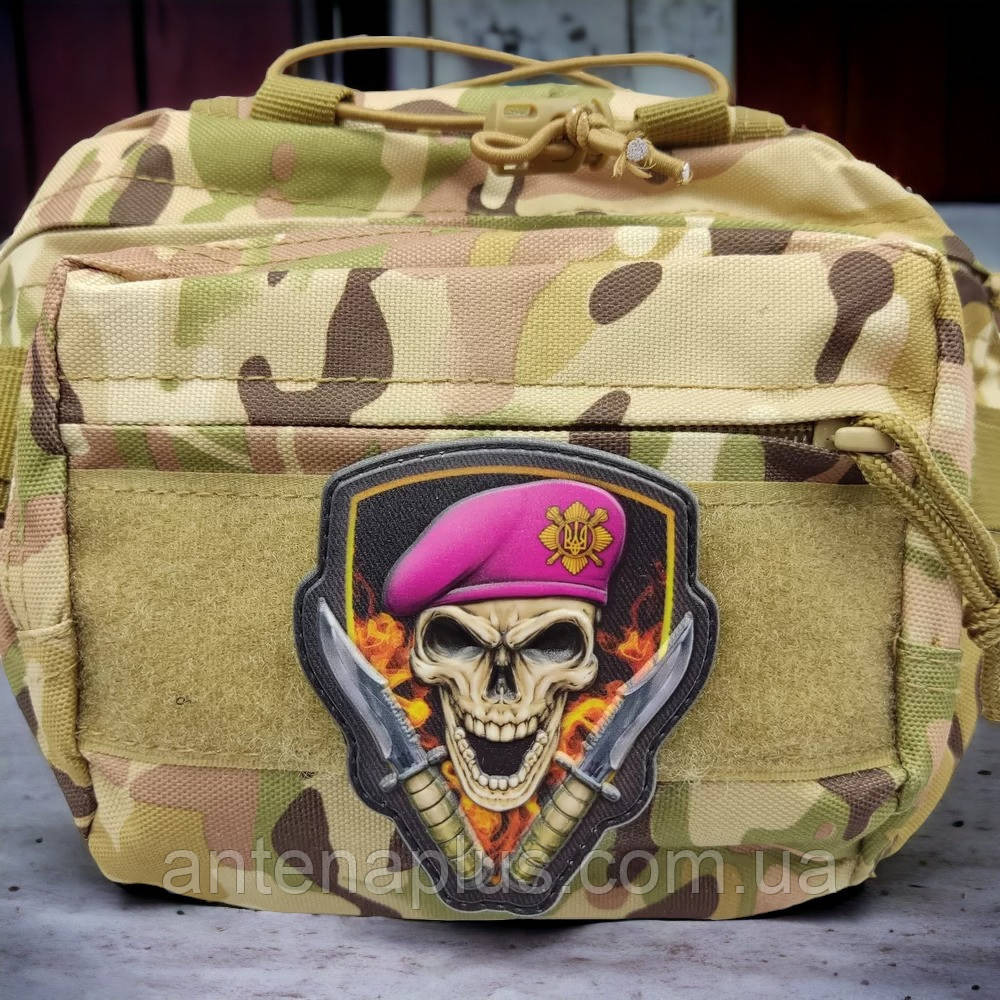 Череп в берете Отдельный полк Президента Украины объемный шеврон / патч Киев - изображение 3