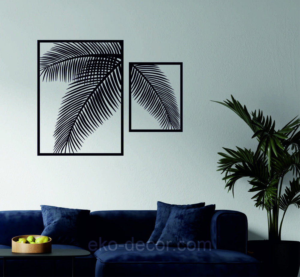Декоративное настенное Панно «Пальма» Декор на стену 110*90 см, Черный Киев - изображение 3