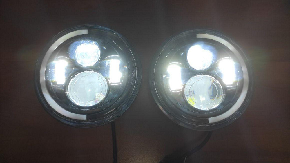 Передні лед фари Нива ВАЗ 2121, ВАЗ 2101, ГАЗ24, УАЗ. LED фари Світлодіодна led фара робоча Харків - фото 3