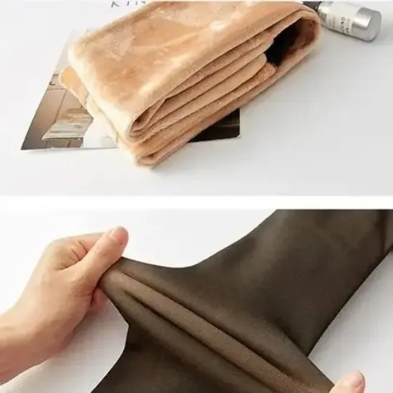 Капроновые зимние колготки 100 den,термо колготы на флисе-меху с начесом утепленные с эффектом голых ножек Коломыя