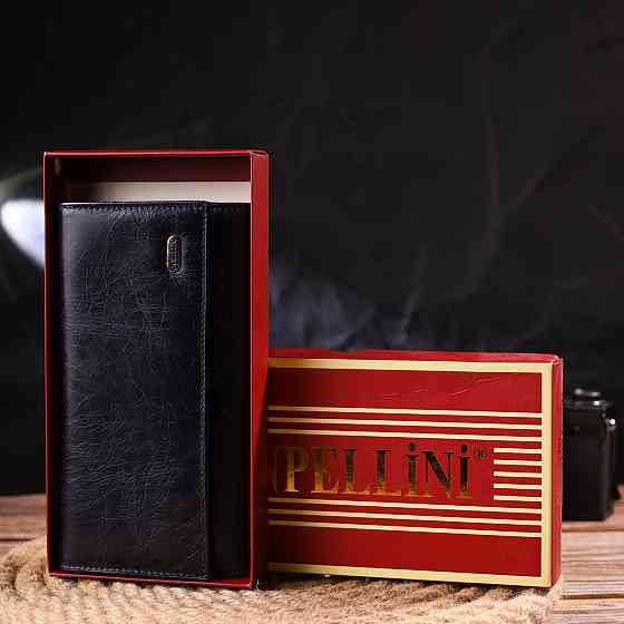 Портмоне для женщин с монетницей из натуральной кожи CANPELLINI 21533 Синее Киев