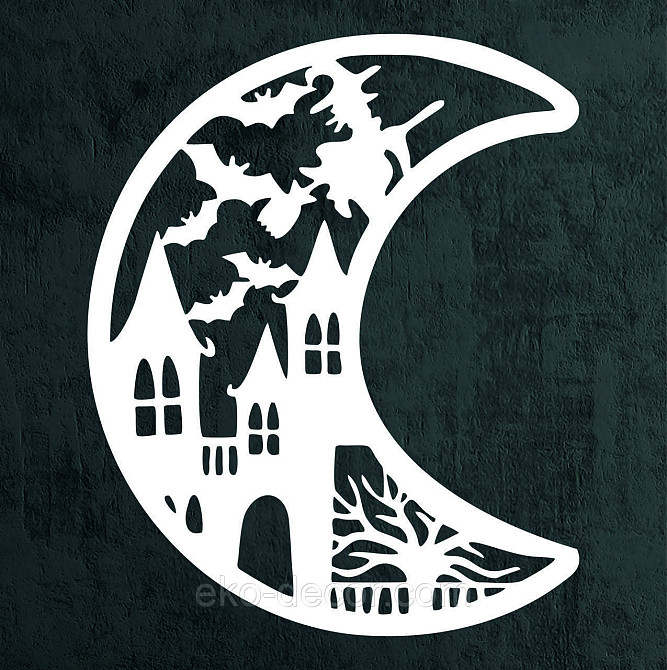 Декоративне настінне Панно «Хеллоуїн», Декор на стіну 90*73 см, Білий Київ - фото 9