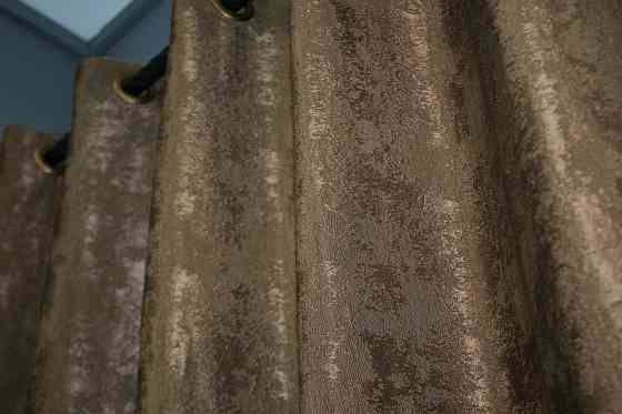 Комплект штор на люверсах VR-Textil Жаккард Sultan YL № 1203ш Коричневый 150х250 см 2 шт (37-0060) Киев