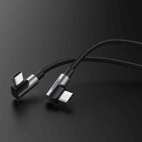 Кабель USB 2.0 Type-C M-M, 1 м, 90°, 60W Aluminum Braid Чорний, US323 UGREEN Вінниця