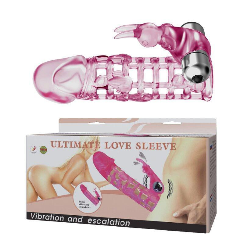 Подовжуюча насадка з вібрацією і стимулятором клітора ULTIMATE LOVE SLEEVE, BI - 026201 Sex Aura Київ - фото 2