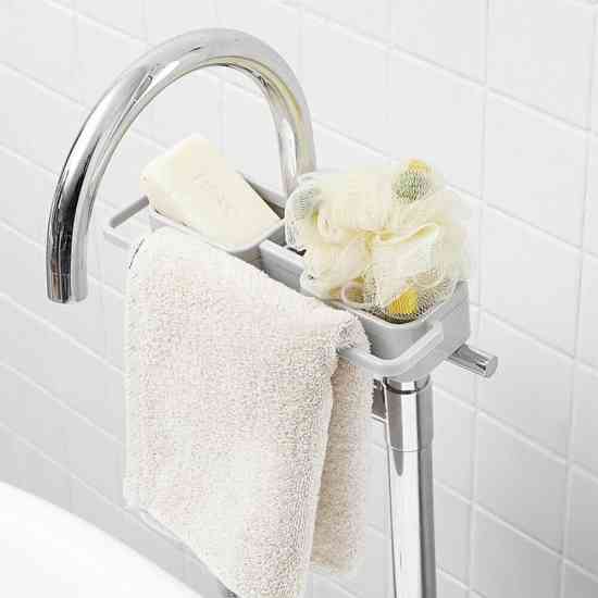 Подвесной держатель для губок и мыла с креплением за смеситель на кухню и душ Винница