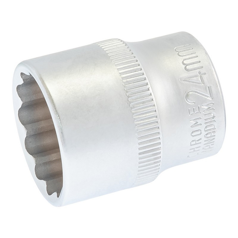 MASTERTOOL Головка торцева MASTERTOOL 12-гранна ½" 24 мм L 40 мм CrV 78-0624 Коломыя - изображение 2