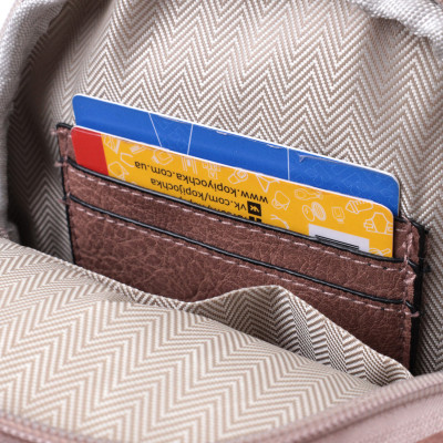 Сумка Vintage З отвором для навушників з екошкіри Коричнева (22786) Вінниця - фото 3