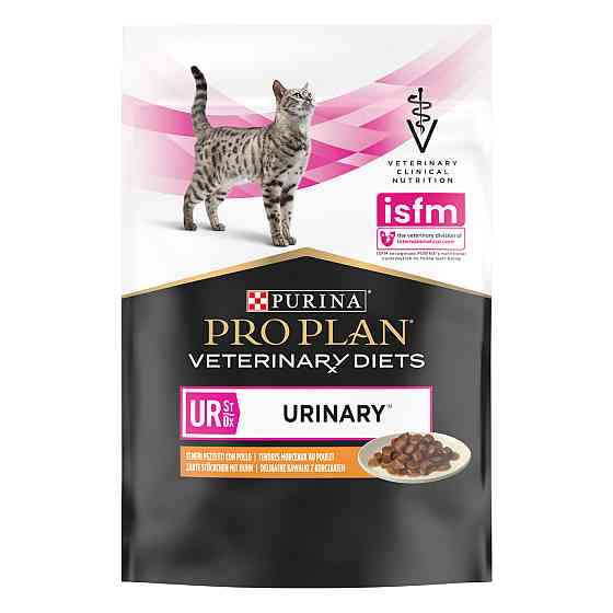 Вологий дієтичний корм PRO PLAN VETERINARY DIETS UR ST/OX Urinary для дорослих котів для розчинення та зниження утворення струвітних каменів, шматочки Київ