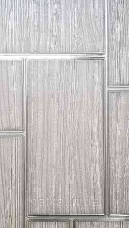 Шпалери вінілові на флізеліні AdaWall Roka 1.06х10 під плитку структурні сірі смужки біле золото 23108-4 Київ