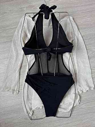 Купальник суцільний з сіточкою та регульованим ліфом Чорний M Харків