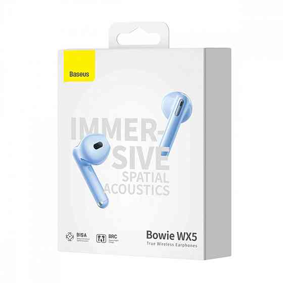 Бездротові навушники Baseus Bowie WX5 TWS блакитні Львів