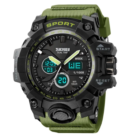 Часы мужские наручные спортивные Skmei 2197 Зеленый Киев