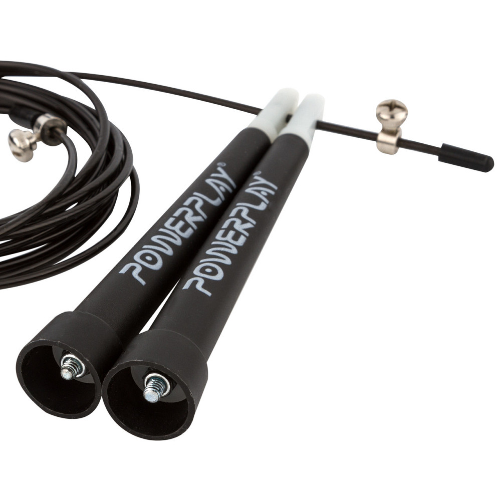 Скакалка швидкісна PowerPlay 4202 Ultra Speed Rope Чорна (2,9m.) Луцьк - фото 5