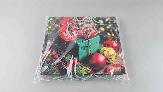 Бумажные пакеты большой горизонтальный 36/22/10  новоголний-22 (12 шт) Харьков