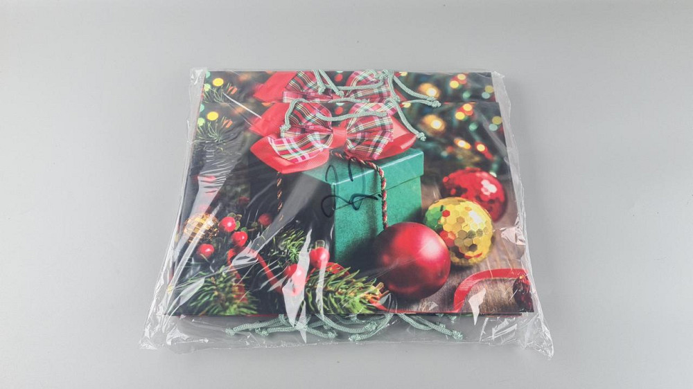 Паперові пакети великий горизонтальний 36/22/10 новорічний-22 (12 шт) Харків - фото 2