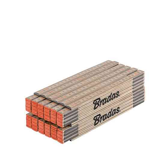 Лінійка розкладна, дерево, 2м, пружина, DIY-MFW21WD/12BOX Київ